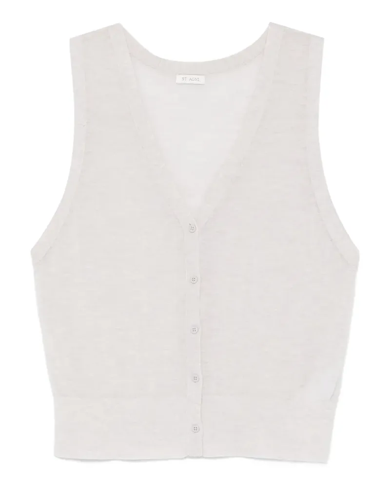 St. Agni Geknöpfte Weste - Grau Grau
