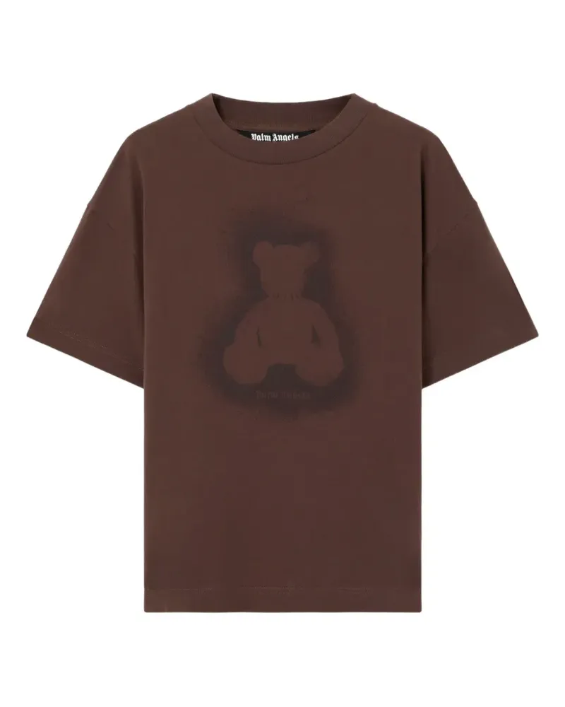 Palm Angels T-Shirt mit Graffiti - Braun Braun