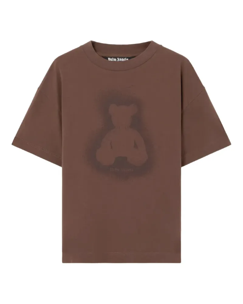 Palm Angels T-Shirt mit Graffiti - Braun Braun