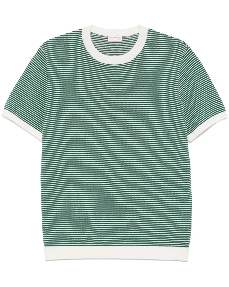 FURSAC T-Shirt aus geripptem Strick - Grün Grün