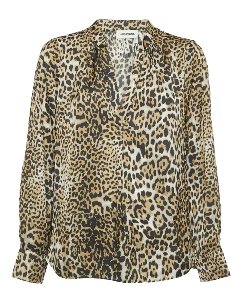 Zadig & Voltaire Tink Bluse mit Leoparden-Print - Braun Braun