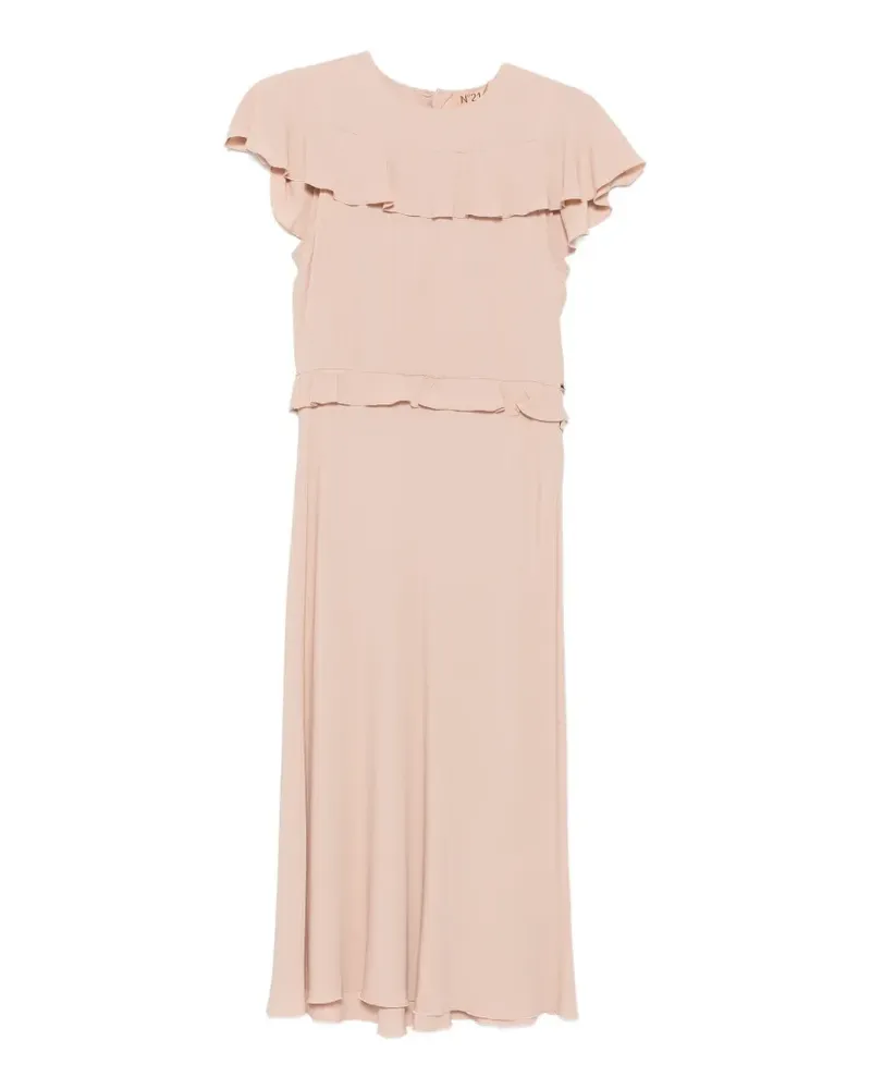 N° 21 ruffled-trim sleeveless midi dress - Rosa Rosa