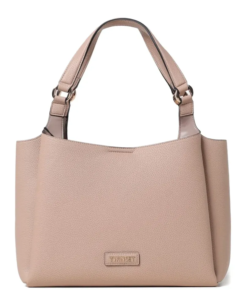 Twin-Set Tote Bag mit doppeltem Henkel - Rosa Rosa