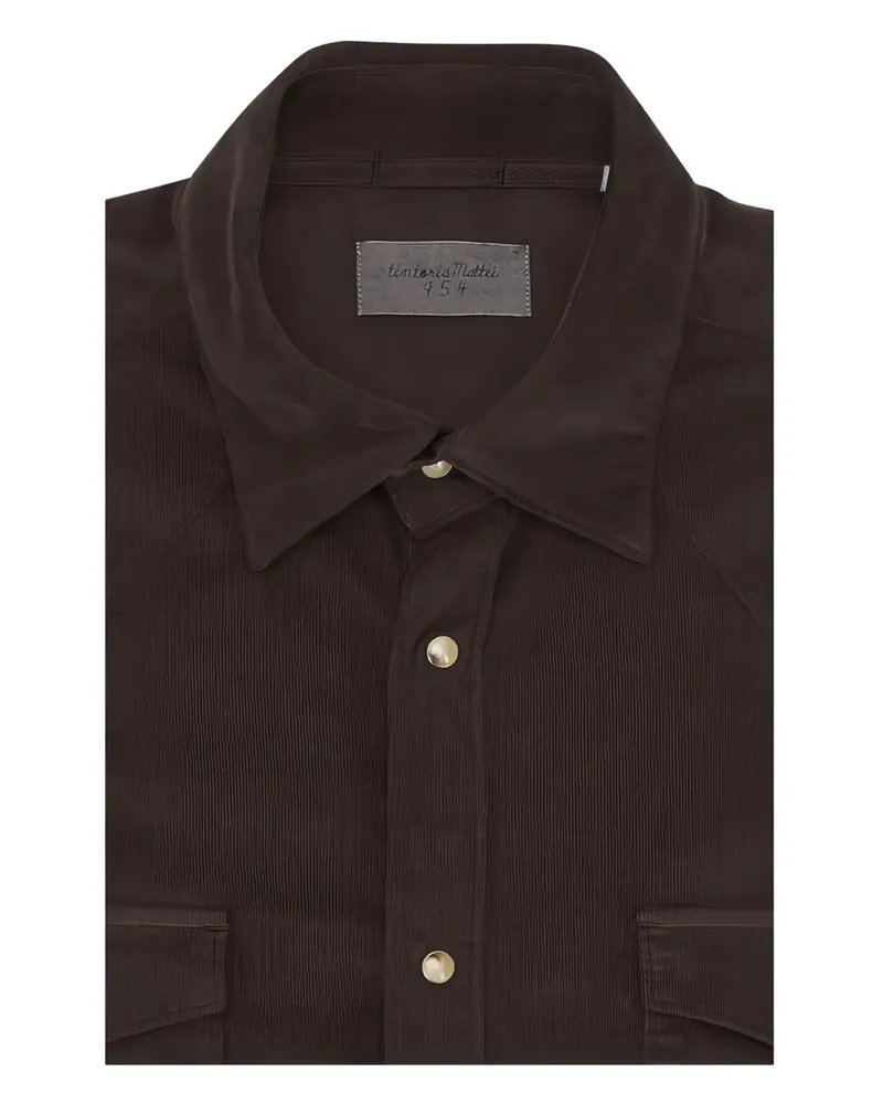 Tintoria Mattei Hemd mit Cord-Effekt - Braun Braun
