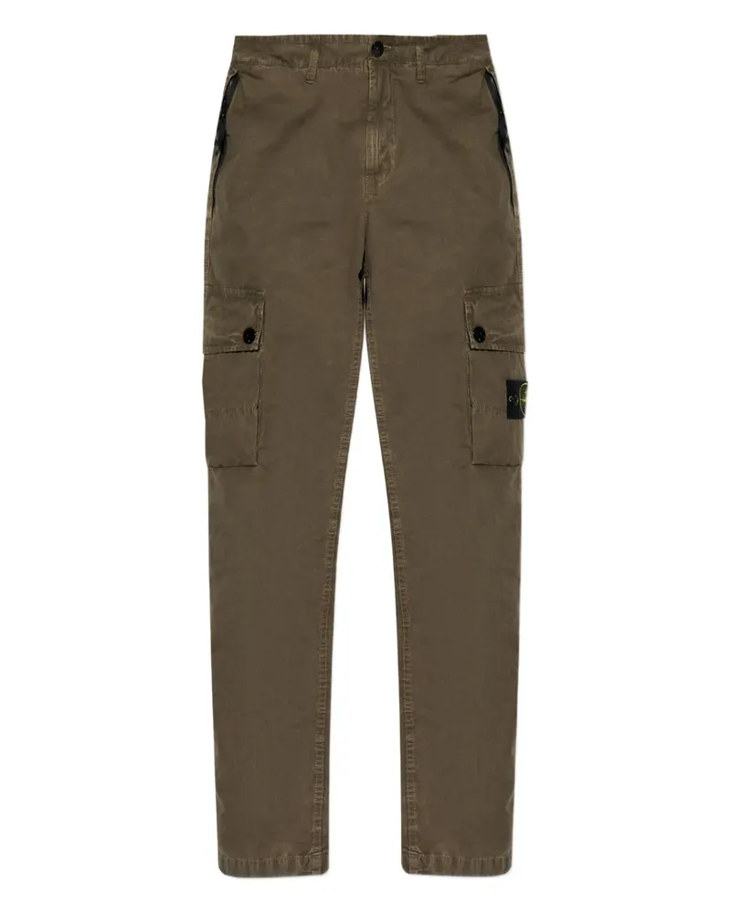 Stone Island Cargohose mit Kompass-Patch - Grün Grün