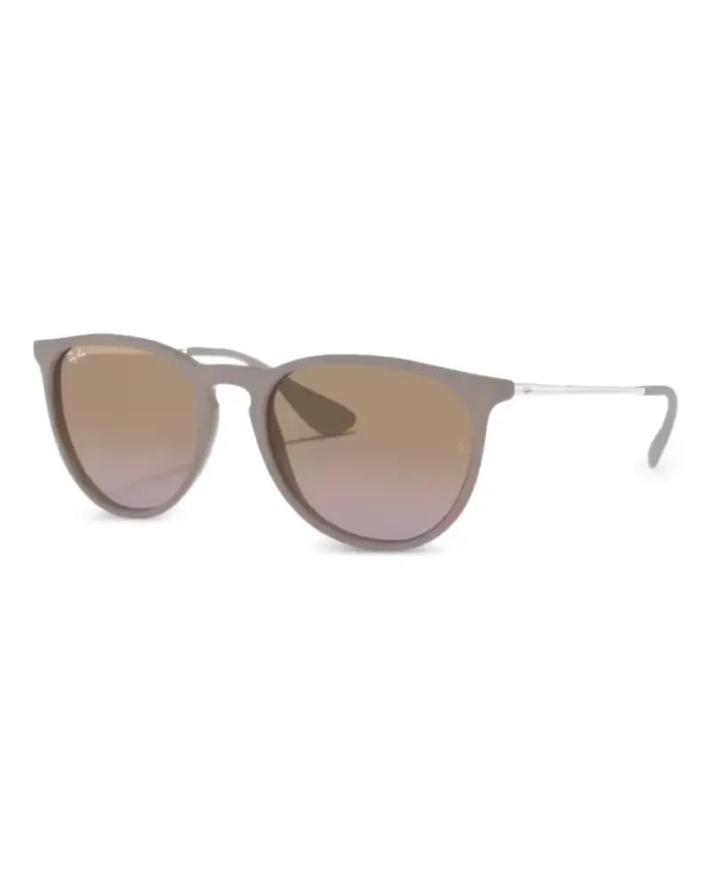 Ray Ban Erika Sonnenbrille mit rundem Gestell - Grau Grau