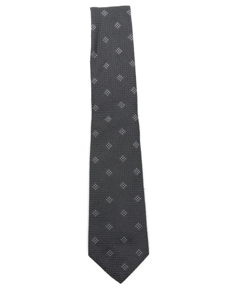 Emporio Armani dott-pattern silk tie - Grau Grau
