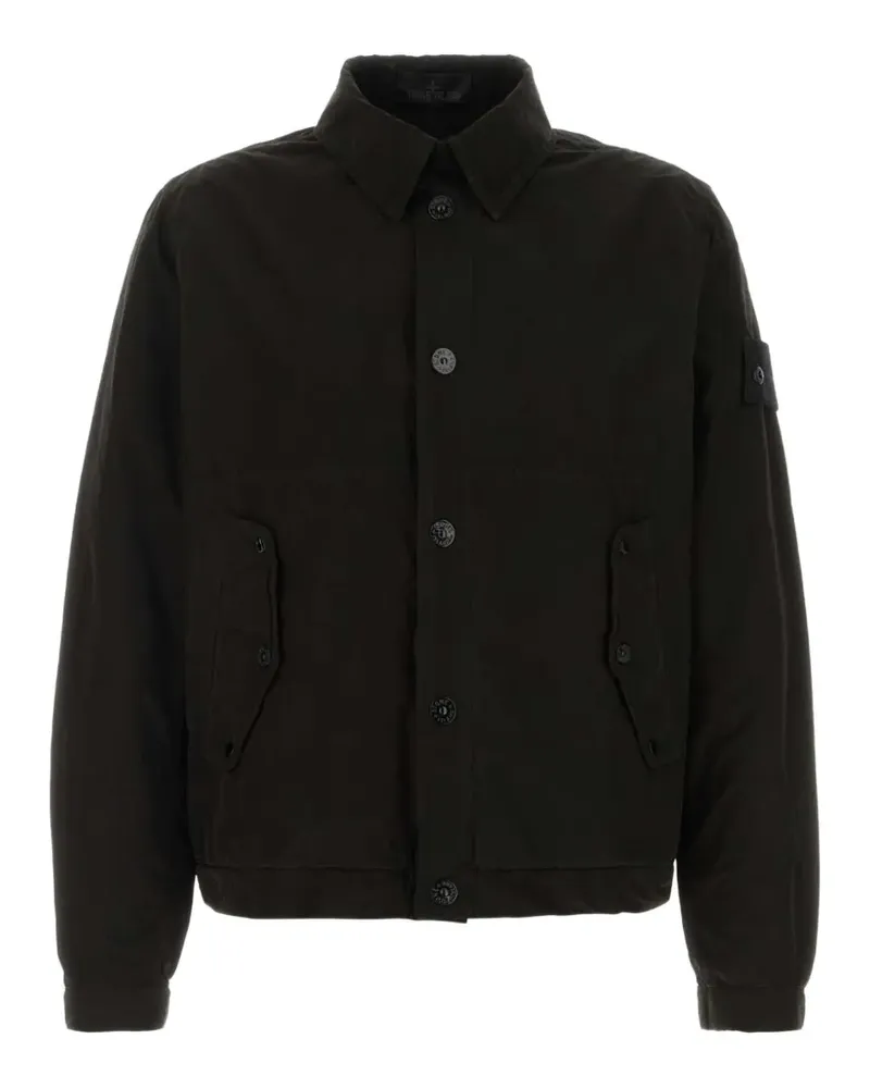 Stone Island Jacke mit Klappentasche - Schwarz Schwarz