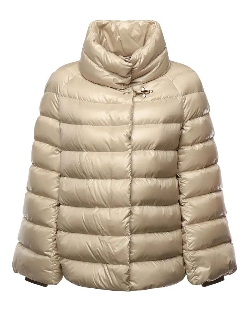 Fay high-neck quilted jacket - Nude Nude