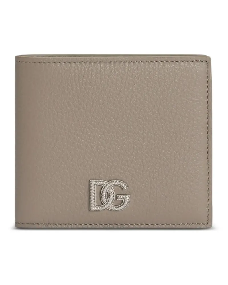 Dolce & Gabbana Portemonnaie aus Kalbsleder mit Logo - Nude Nude