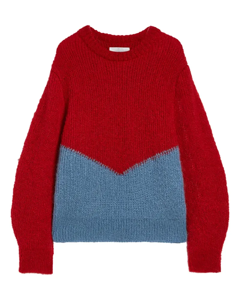 Jil Sander Pullover in Colour-Block-Optik - Rot Rot
