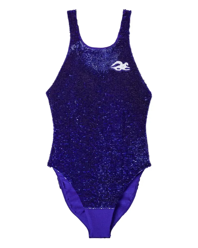 Tory Burch sequin-embellished jersey bodysuit - Violett Violett