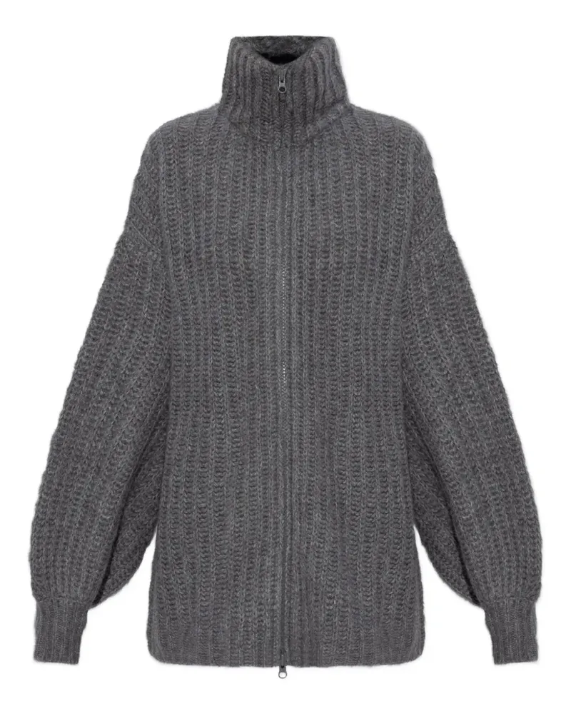 Lisa Yang Cardigan mit Ballonärmeln - Grau Grau