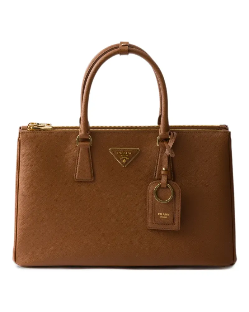 Prada Große Galleria Tasche aus Saffiano-Leder - Braun Braun