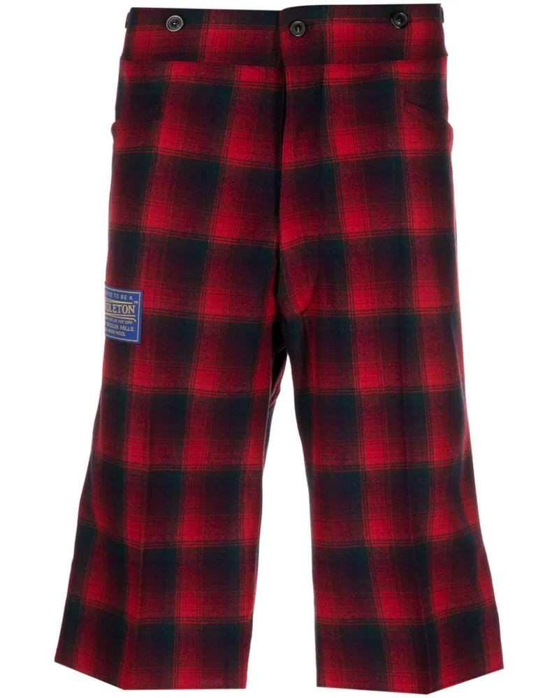 Maison Margiela x Pendleton karierte Bermudas - Rot Rot
