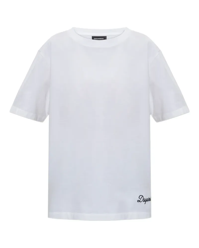 Dsquared2 logo-embroidered T-shirt - Weiß Weiß
