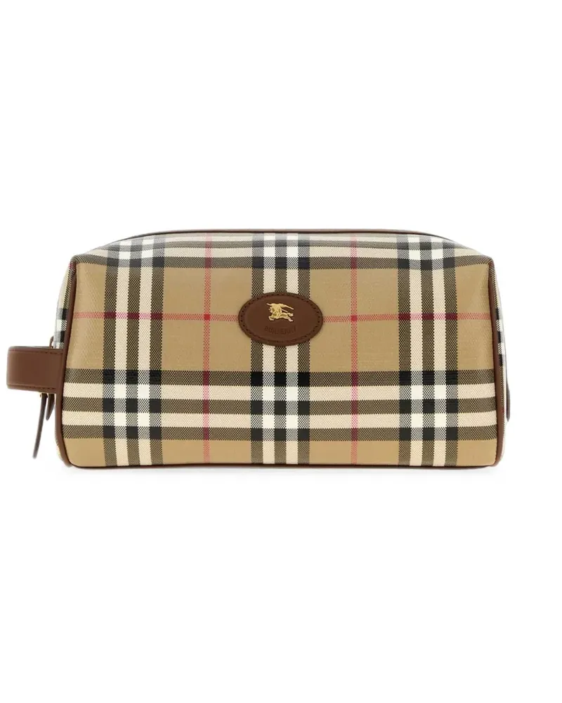 Burberry Check travel pouch - Nude Nude
