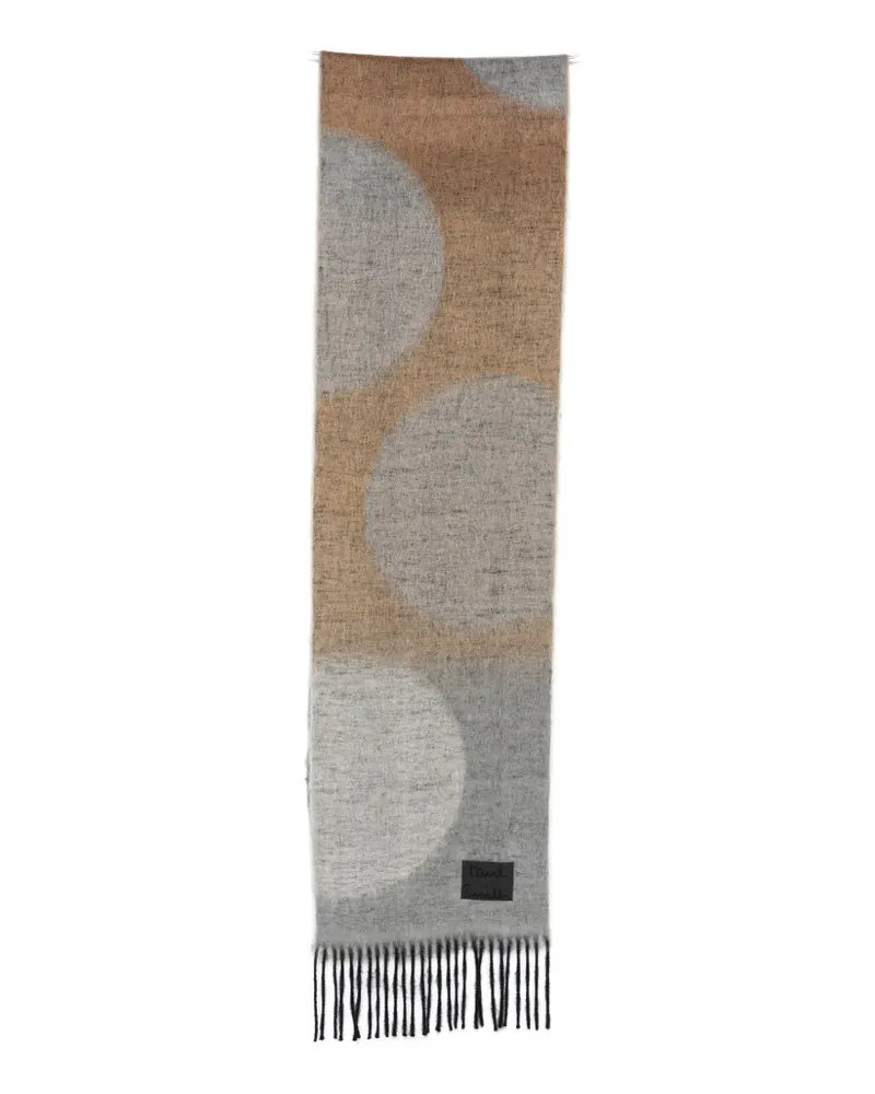 Paul Smith polka-dot fringed scarf - Grau Grau