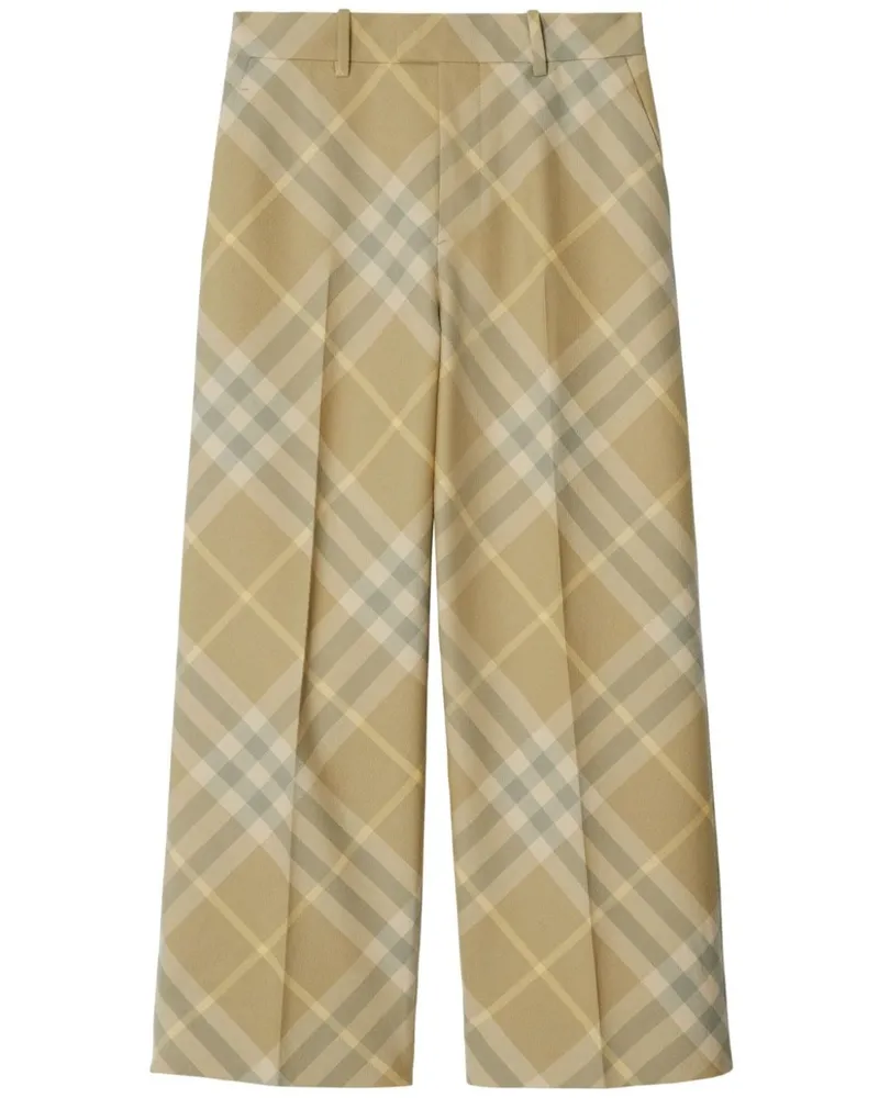 Burberry Tapered-Hose mit Check - Nude Nude