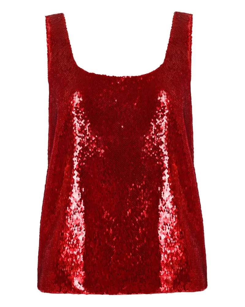 ANOUKI Tanktop mit Pailletten - Rot Rot