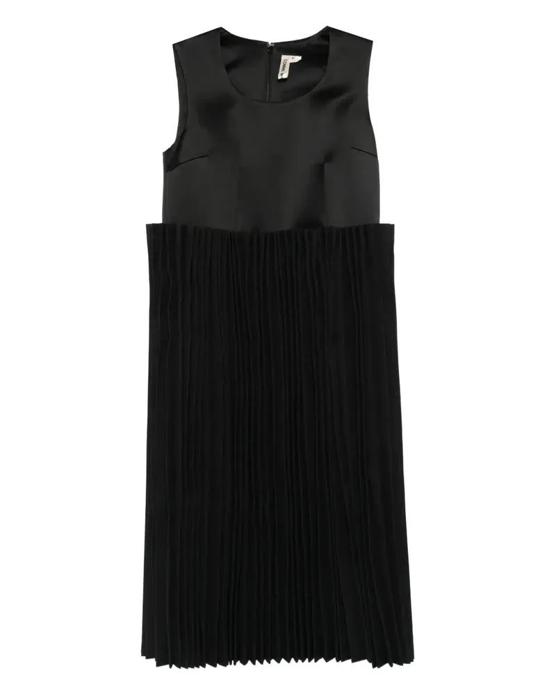 Comme des Garçons Ärmelloses Kleid mit Falten - Schwarz Schwarz