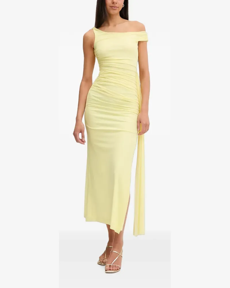 Bardot Gerafftes Layana One-Shoulder-Maxikleid - Gelb Gelb