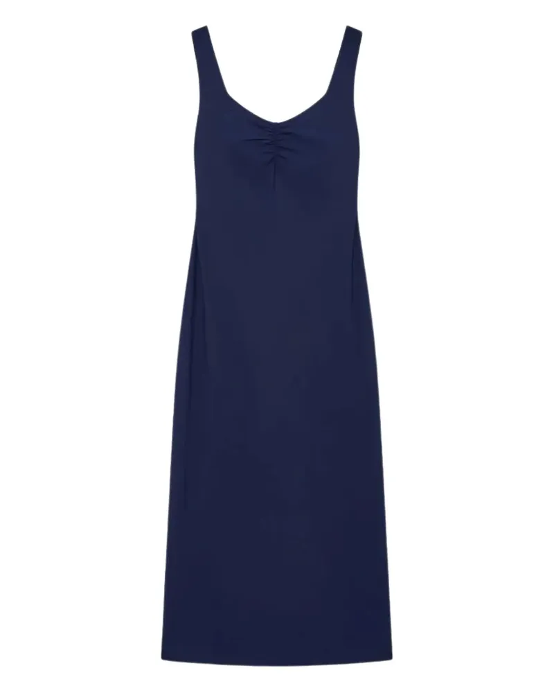 Maliparmi Gerafftes Midikleid - Blau Blau