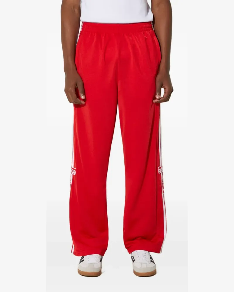 adidas three-stripe side-button trousers - Rot Rot