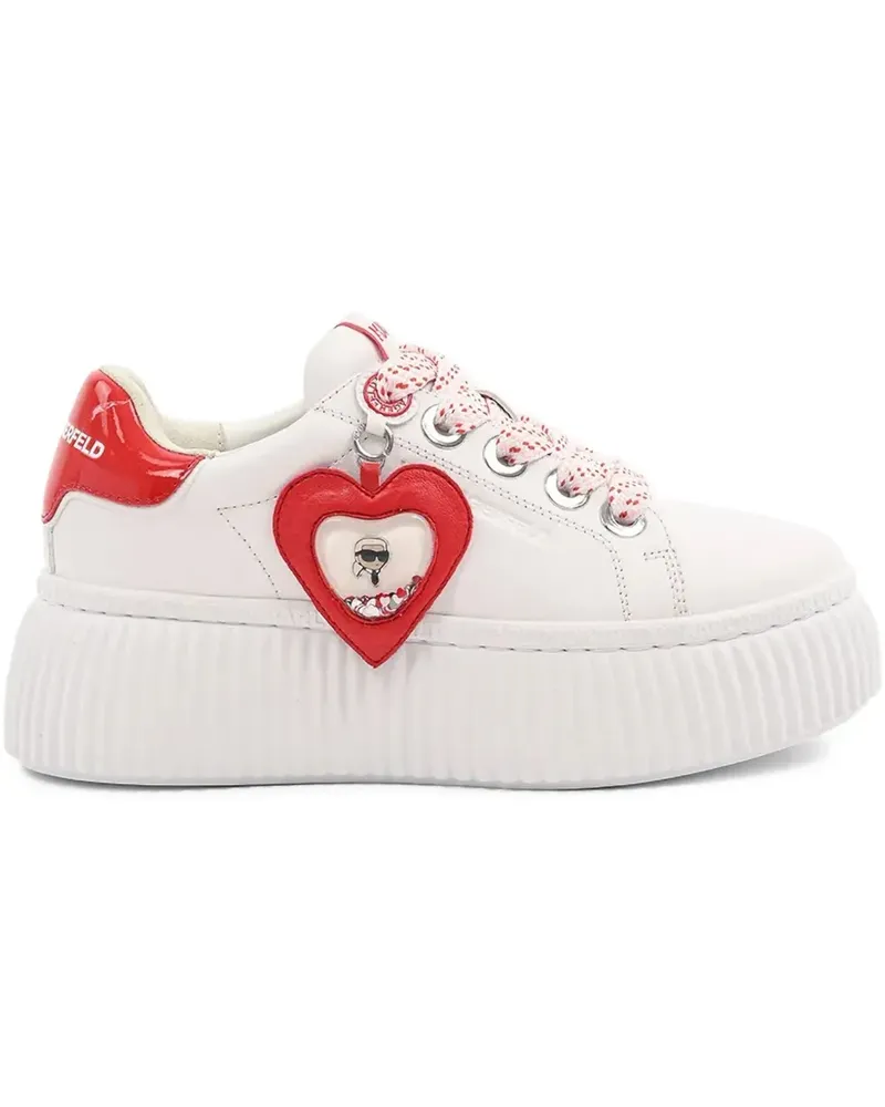 Karl Lagerfeld Sneakers mit Logo-Anhänger - Weiß Weiß
