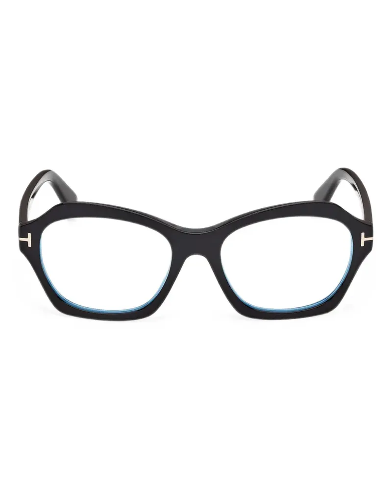 Tom Ford Brille mit geometrischem Gestell - Schwarz Schwarz