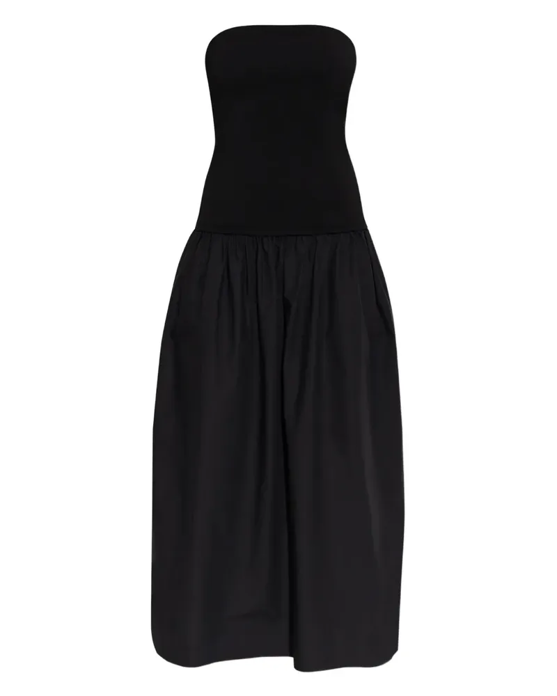 Rag & Bone Schulterfreies Irina Maxikleid mit Raffungen - Schwarz Schwarz