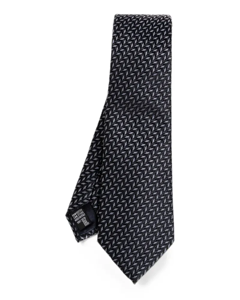 Giorgio Armani Geometrisch gemusterte Krawatte - Schwarz Schwarz
