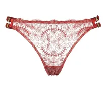 Cymatic String mit transparenter Spitze - Rot