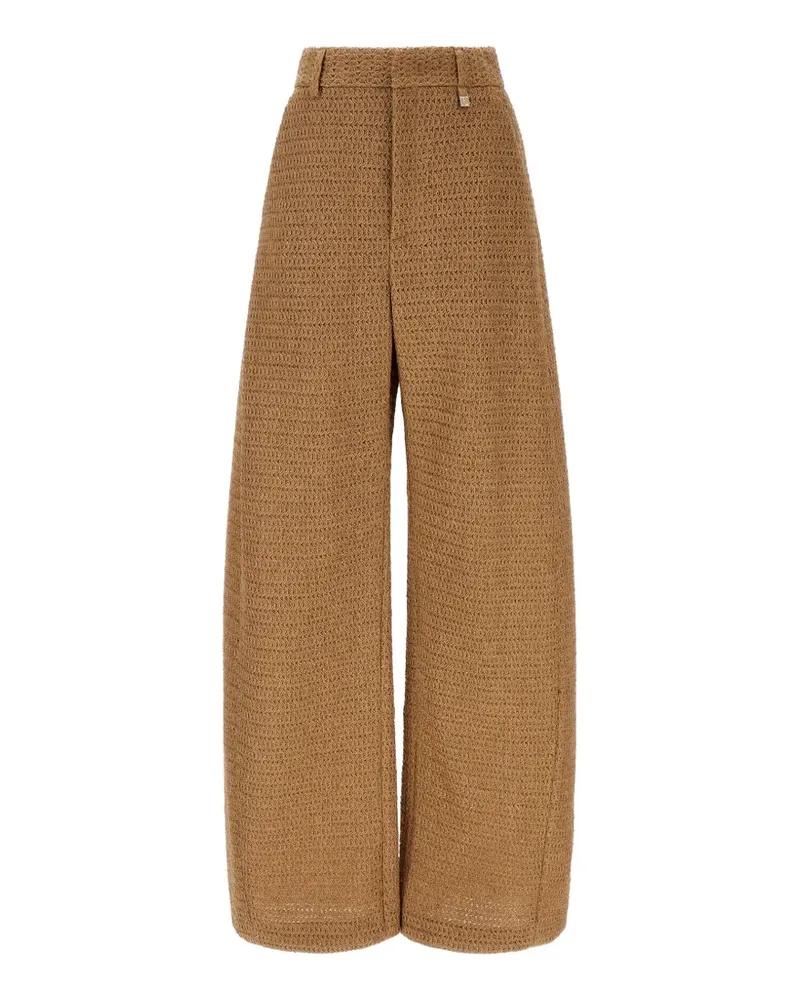Giuseppe di Morabito braided wide-leg trousers - Braun Braun