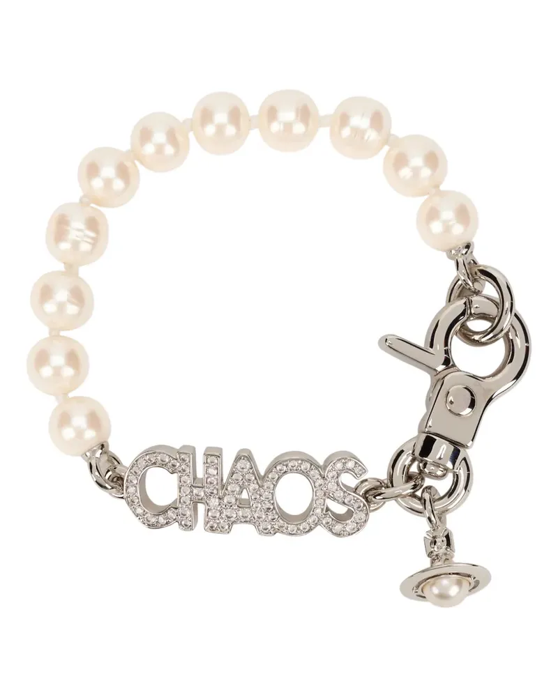 Vivienne Westwood Armbänder mit Orb-Anhänger und Kunstperlen - Silber Silber