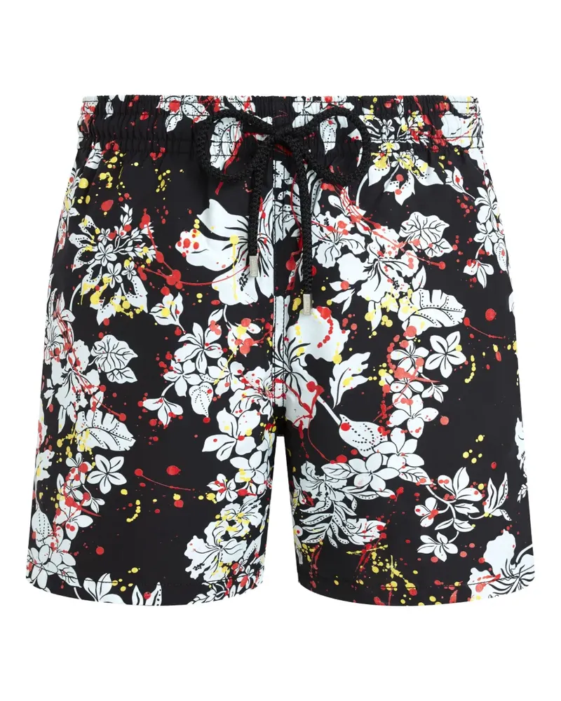 Vilebrequin x Palm Angels Flower Splash Badeshorts - Schwarz Schwarz