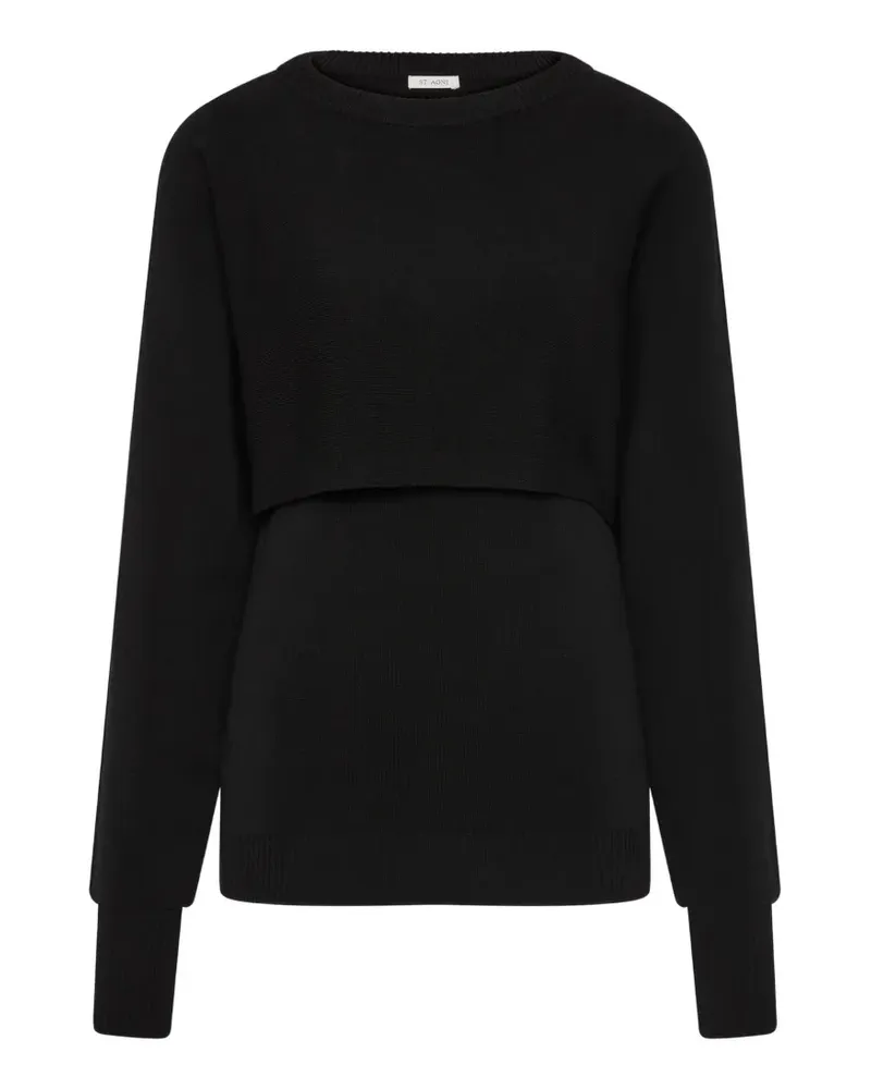 St. Agni layered-design sweater - Schwarz Schwarz