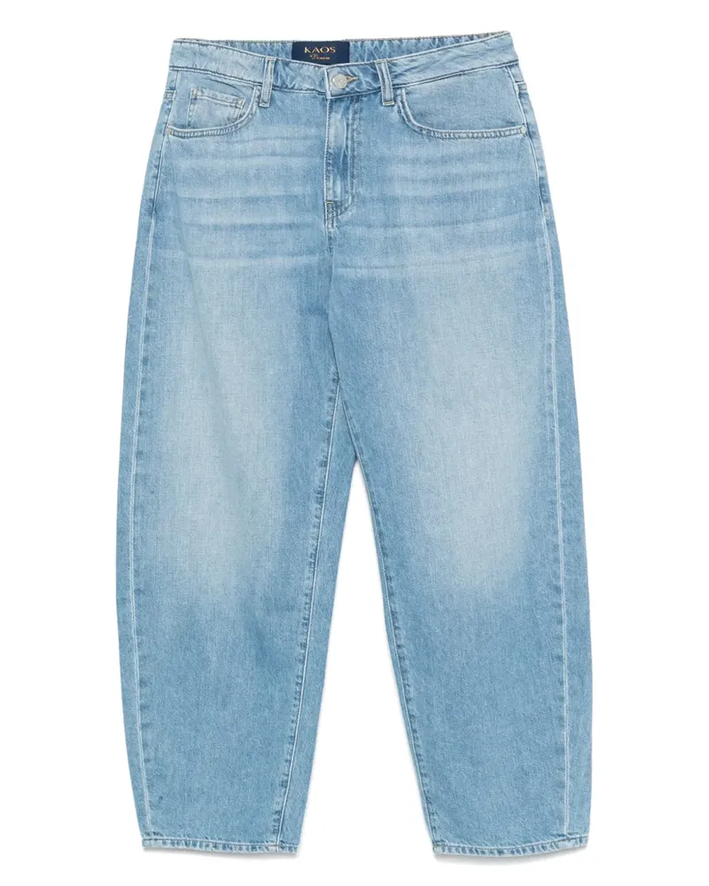 Kaos Jeans mit Logo-Schild - Blau Blau
