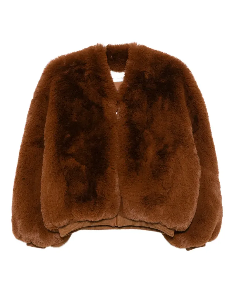 FRANKIE Shop Jacke aus Faux Fur - Braun Braun