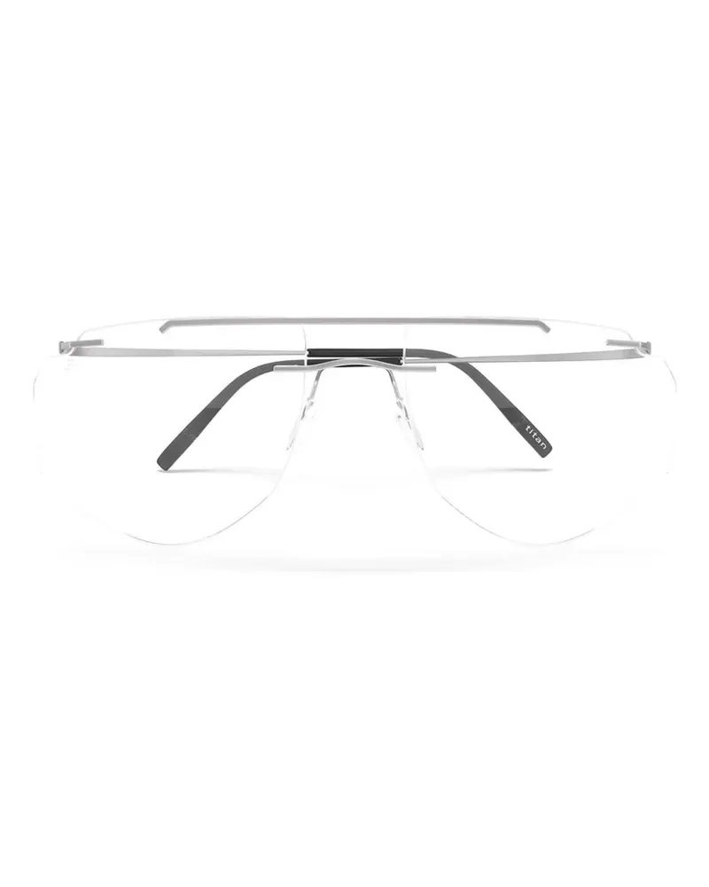 Silhouette Titan Minimal Art geometric-frame glasses - Silber Silber
