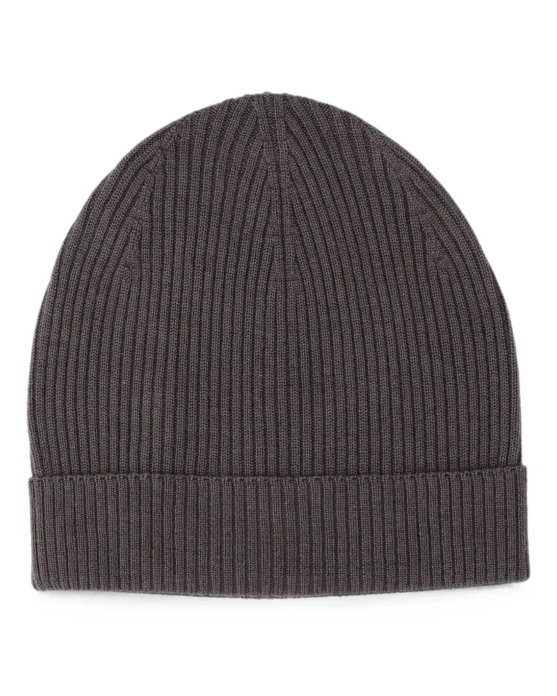 Rick Owens Gerippte Beanie - Grau Grau