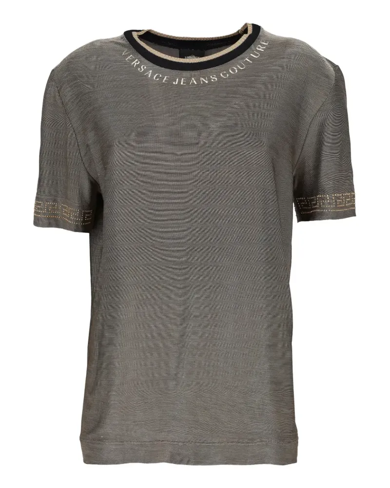 Versace Jeans T-Shirt mit Logo-Print - Grau Grau