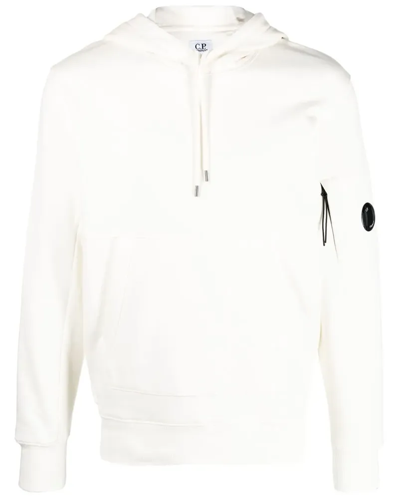 C.P. Company Hoodie mit Linsen-Detail - Weiß Weiß