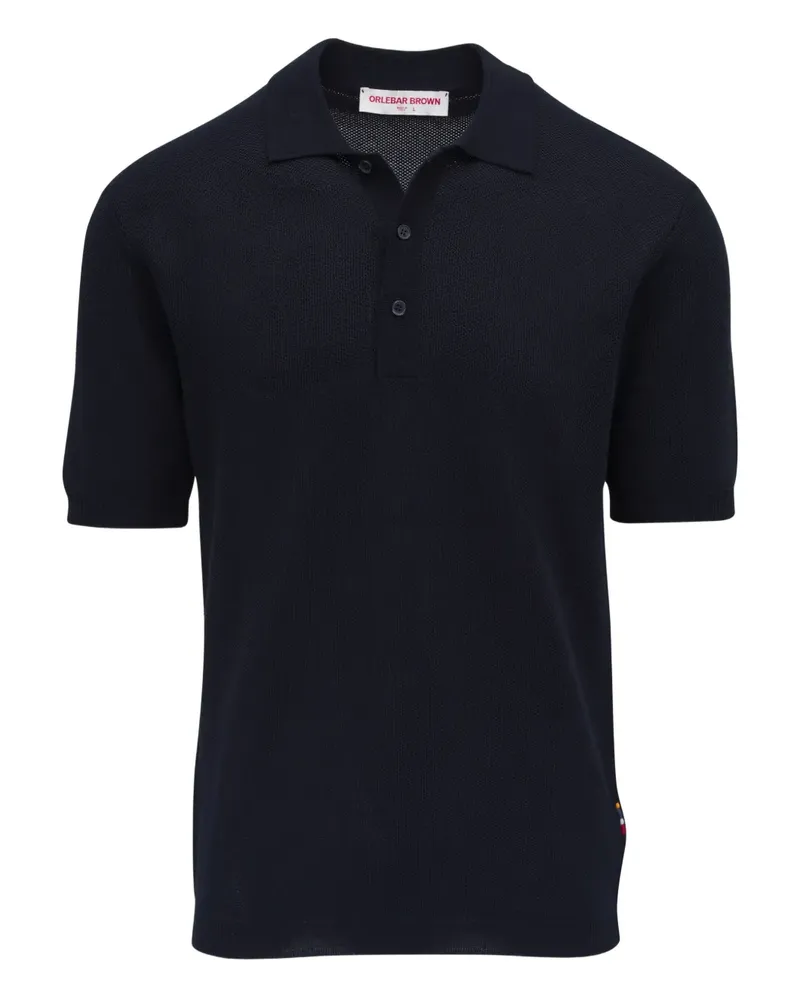 Orlebar Brown Poloshirt mit Knopfleiste - Blau Blau