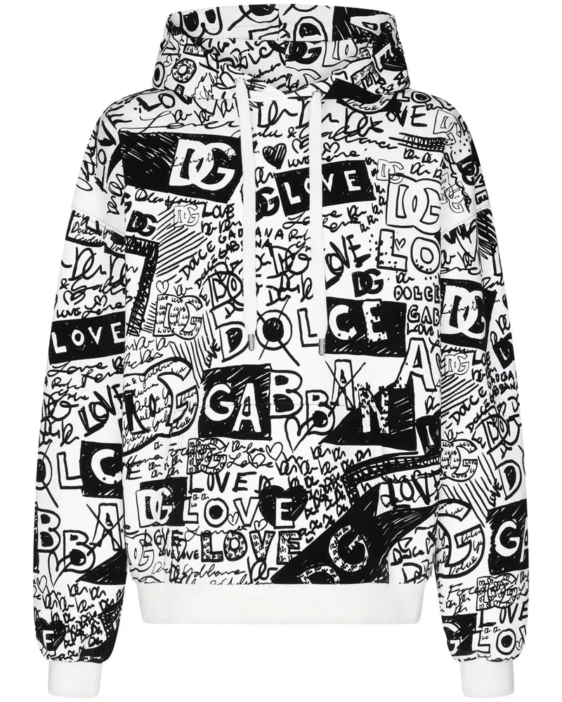 Dolce & Gabbana Hoodie mit Logo-Print - Schwarz Schwarz