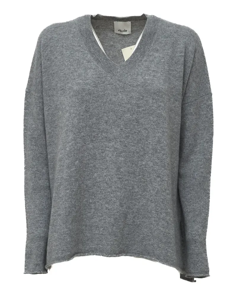 ALLUDE V-neck cashmere sweater - Grau Grau