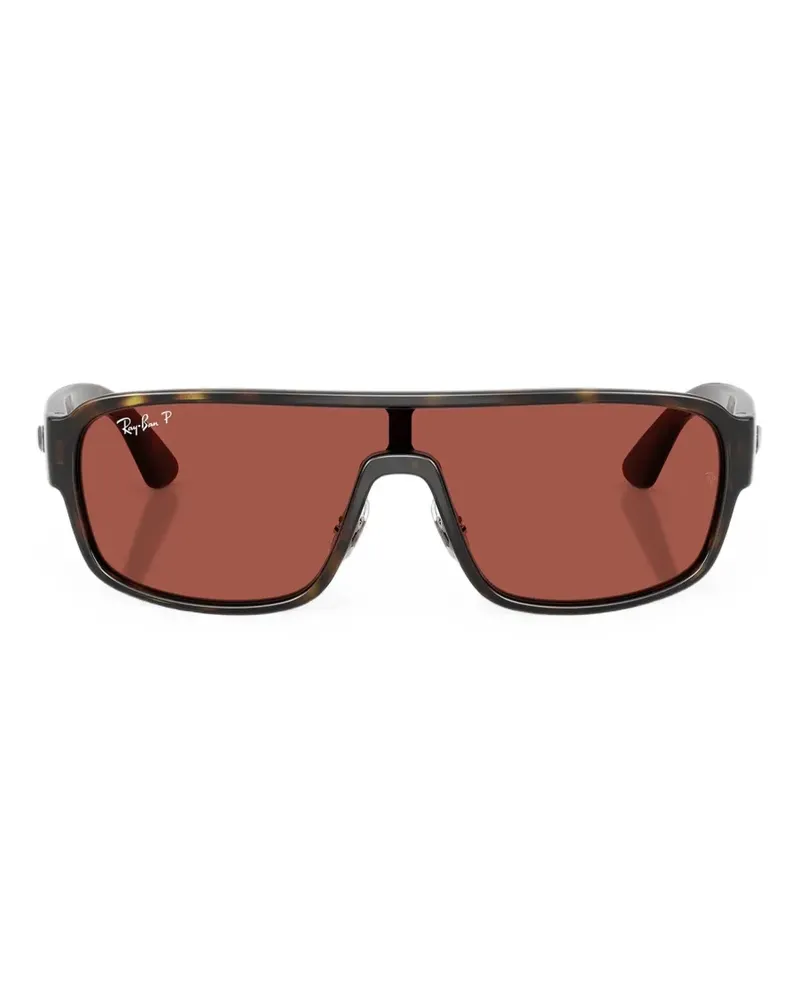 Ray Ban RB2233 tortoiseshell-effect rectangle-frame sunglasses - Braun Braun