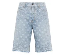 Jeans-Shorts aus Bandana-Jacquard