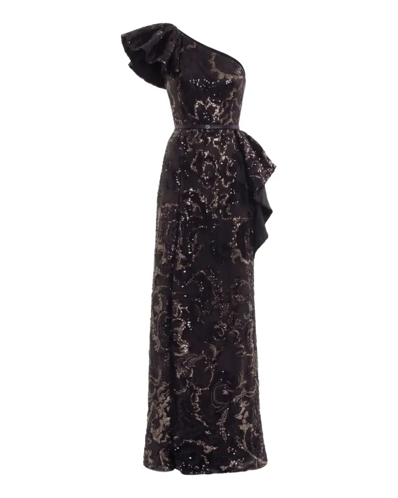 Saiid Kobeisy ruffled sequin-embroidered maxi dress - Schwarz Schwarz