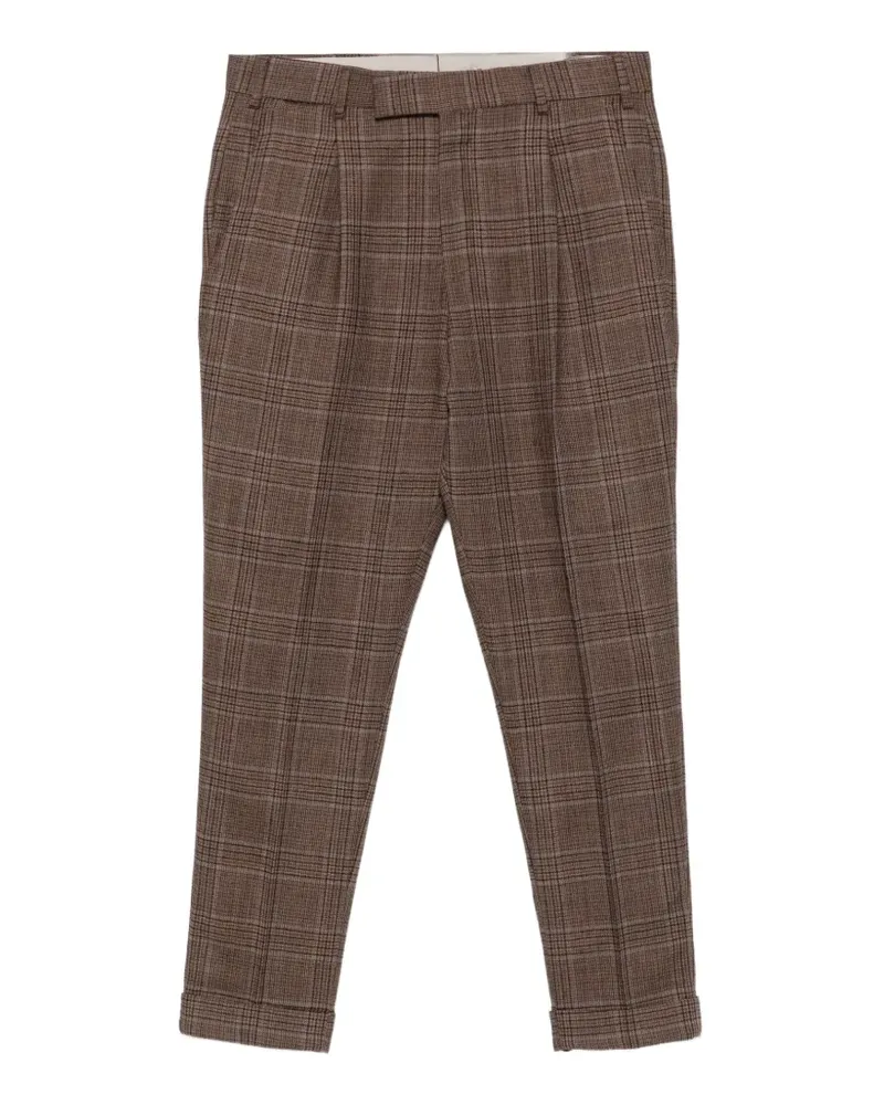 PT TORINO Hose mit Prince of Wales-Karo - Braun Braun